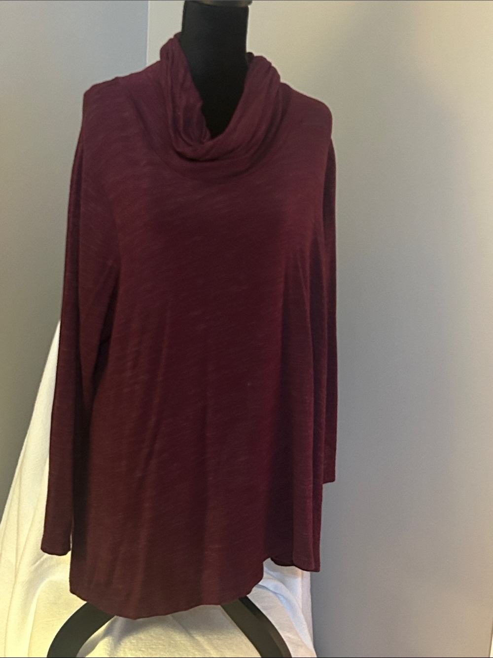 Source Unknown Wine Cowl Neck Sweater